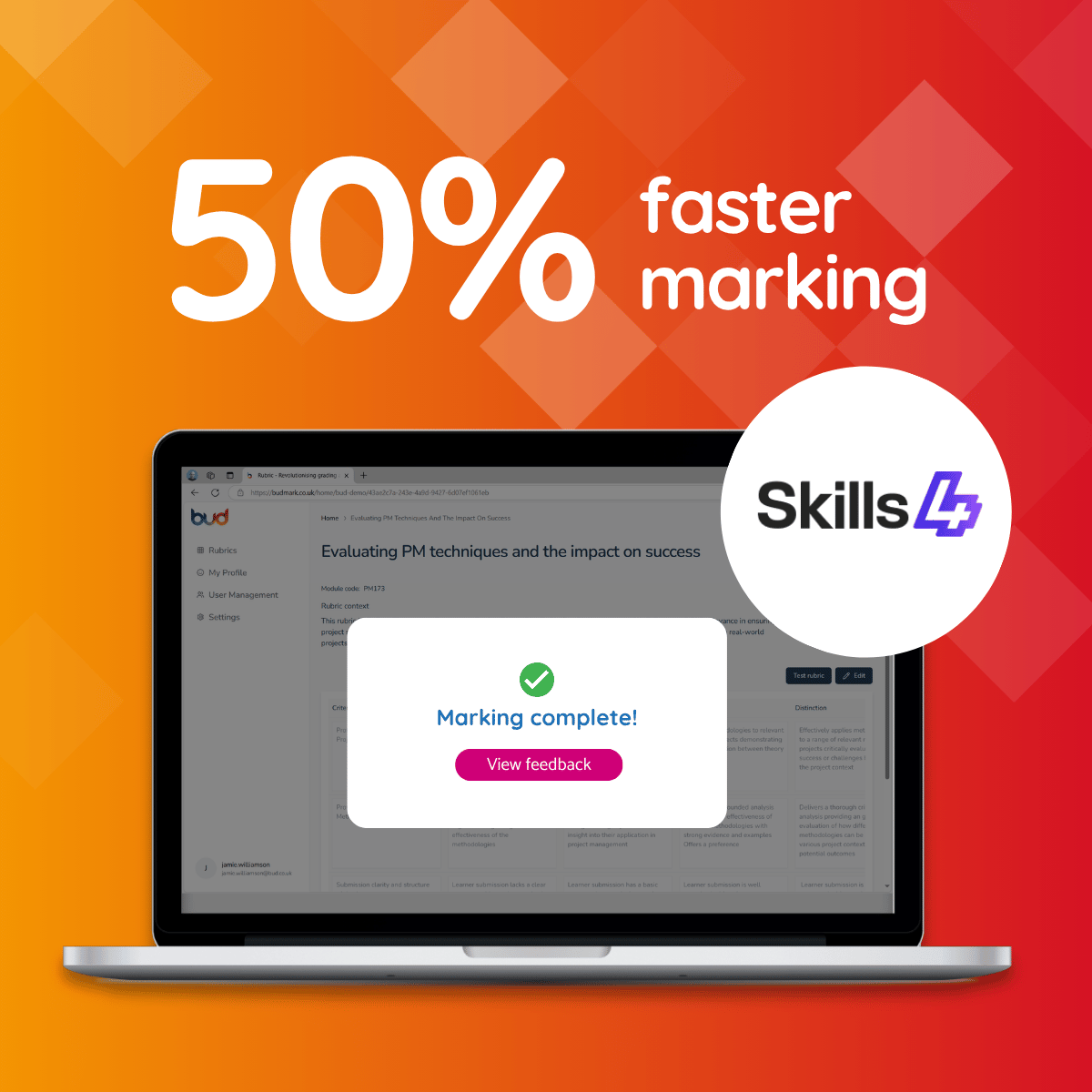 50% faster marking