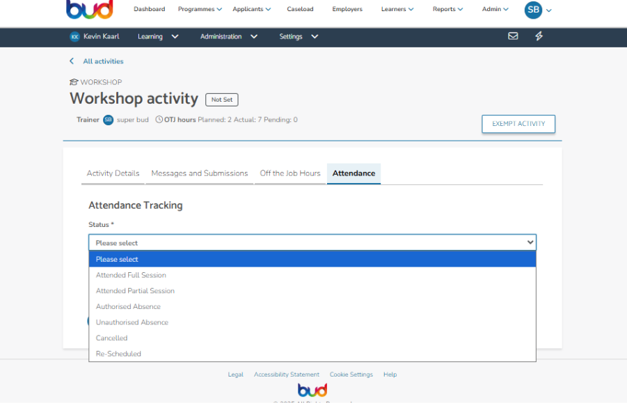 Attendance Tracking